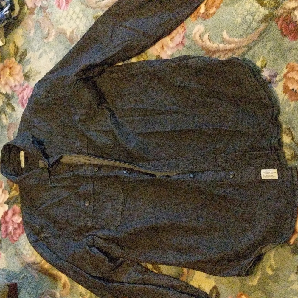 American Eagle back denim button up